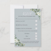 Eucalyptus Wedding RSVP Response Kaart (Voorkant)