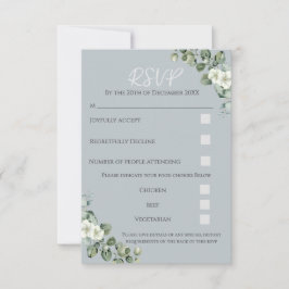 Eucalyptus Wedding RSVP Response Kaart