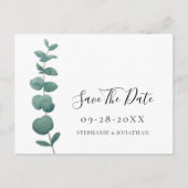 Eucalyptus Wedding Save the Date Briefkaart (Voorkant)