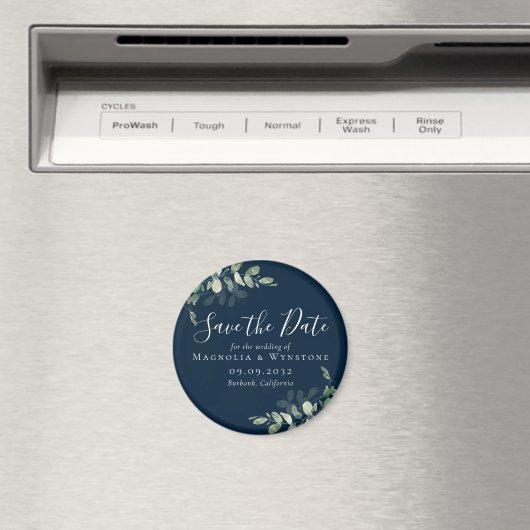 Eucalyptus Wedding Save the Date Magnet (Insitu (Vaatwasser))