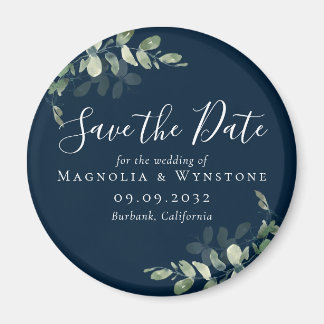Eucalyptus Wedding Save the Date Magnet