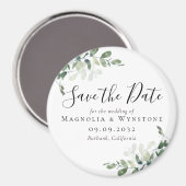 Eucalyptus Wedding Save the Date Magnet (Voorkant / Achterkant)