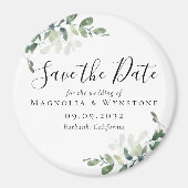 Eucalyptus Wedding Save the Date Magnet (Voorkant)
