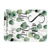 Eucalyptus Wedding Save the Date Magnet Magneet (Horizontaal)