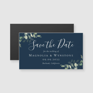 Eucalyptus Wedding Save the Date Magnetic Kaart
