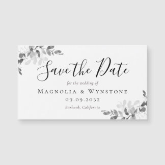 Eucalyptus Wedding Save the Date Magnetic Kaart