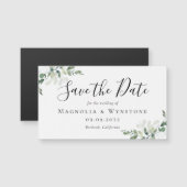 Eucalyptus Wedding Save the Date Magnetic Kaart (Voorkant / Achterkant)