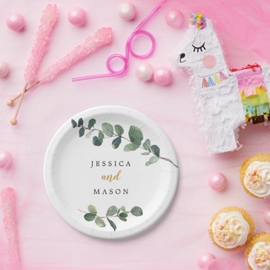 Eucalyptus Wedding Shower Paper Bord (Feest)