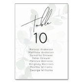 Eucalyptus Wedding Table Zetel Kaart (Voorkant)