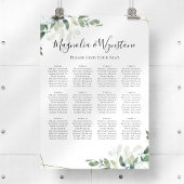 Eucalyptus Wedding Table Zetel Poster