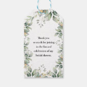 EUCALYPTUS WEDDING VRIJGEZELLENFEEST GIFT-LABELS CADEAULABEL (Achterkant)