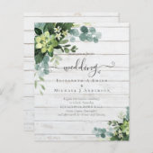 Eucalyptus Wedding Waterverf Greenery Invitations (Voorkant / Achterkant)