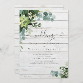 Eucalyptus Wedding Waterverf Greenery Invitations