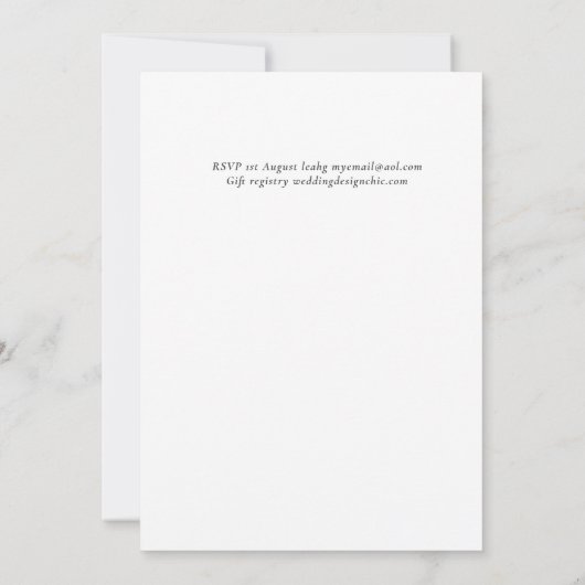 Eucalyptus Wedding Waterverf Greenery Invitations Kaart (Achterkant)