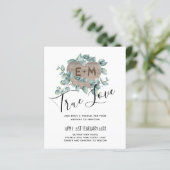 Eucalyptus Wedding - Waterverf Greenery Monogram (Staand voorkant)
