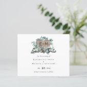 Eucalyptus Wedding - Waterverf Greenery Monogram (Staand voorkant)