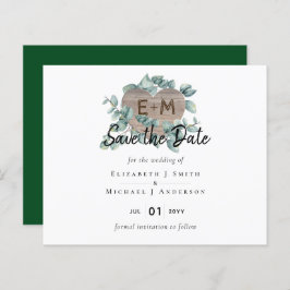 Eucalyptus Wedding - Waterverf Greenery Monogram
