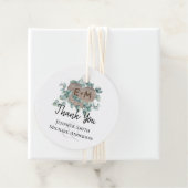 Eucalyptus Wedding - Waterverf Greenery Monogram Bedankjes Labels (In situ)