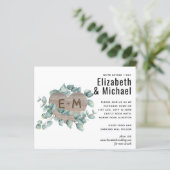 Eucalyptus Wedding - Waterverf groene bladeren (Staand voorkant)