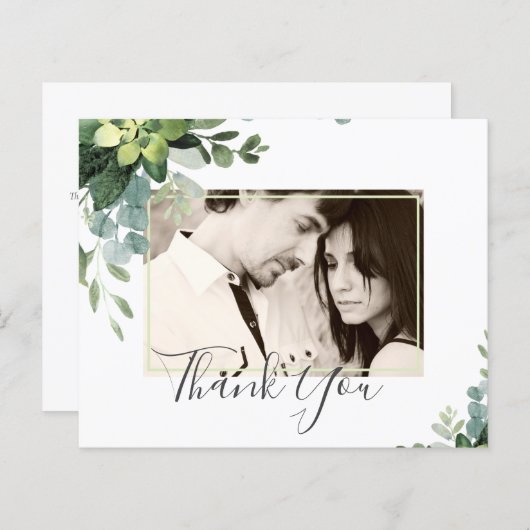 Eucalyptus Wedding - Waterverf groene bladeren (Voorkant / Achterkant)