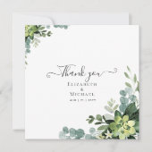 Eucalyptus Wedding - Waterverf groene bladeren Kaart (Voorkant)