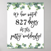 Eucalyptus Wedding We hebben gewacht Poster (Voorkant)