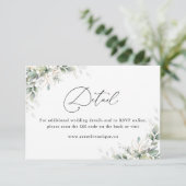 Eucalyptus Wedding Website QR Code Details  Informatiekaartje (Staand voorkant)