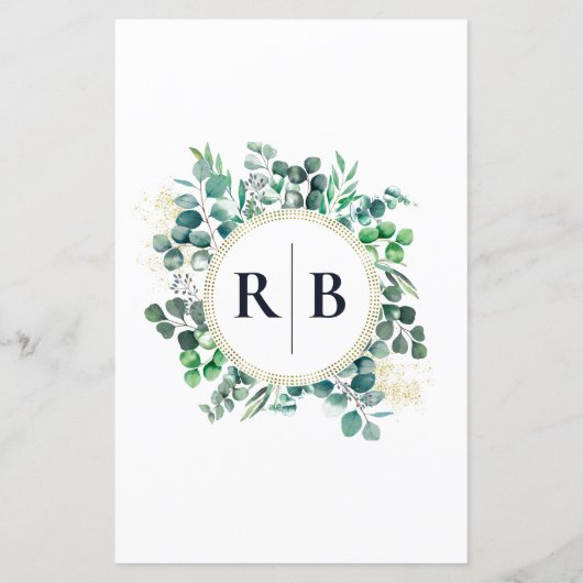 Eucalyptus Wedding Welcome Bag Letter (Achterkant)