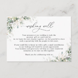 Eucalyptus Wedding Wishing Well Card Informatiekaartje
