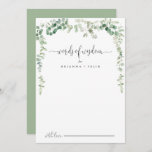 Eucalyptus Wedding Words of Wisdom Advice Kaart<br><div class="desc">Deze eucalyptus trouwwoorden van wijsheidsadviezen zijn perfect voor een moderne bruiloft. Het ontwerp omvat waterverf van met de hand getrokken elegante botanische eucalyptustakken en -bladeren, die geometrische lijsten omhelzen. Deze kaarten zijn perfect voor een bruiloft, vrijgezellenfeest, baby shower, graduatiedag en nog veel meer. Pas de kaarten aan met de namen...</div>