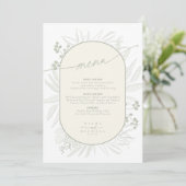 Eucalyptus Wedding Wreath Menu Ivory/Sage ID901 (Staand voorkant)