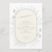 Eucalyptus Wedding Wreath Menu Ivory/Sage ID901 (Voorkant)