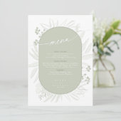 Eucalyptus Wedding Wreath Menu Sage Green ID901 (Staand voorkant)