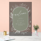 Eucalyptus Wedding Wreath Welcome Grn ID901 Acryl Bord (Huwelijk)