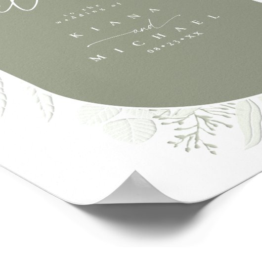 Eucalyptus Wedding Wreath Welcome Grn ID901 Poster (Hoek)