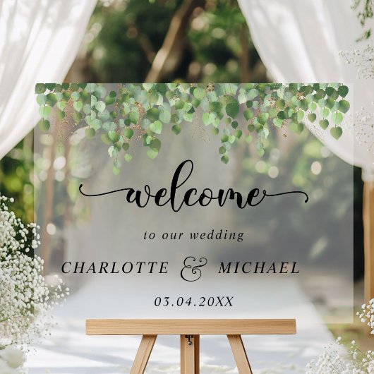 Eucalyptus Weddings Acryl Bord