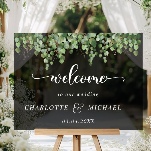Eucalyptus Weddings Acryl Bord