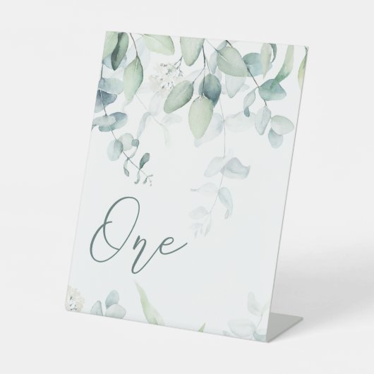 Eucalyptus Wedstrijknummer voetteken Reclamebord Met Voetstuk (Voorkant)