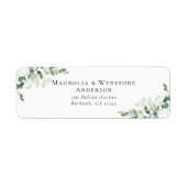 Eucalyptus Weduwlabel retouradres Etiket (Voorkant)