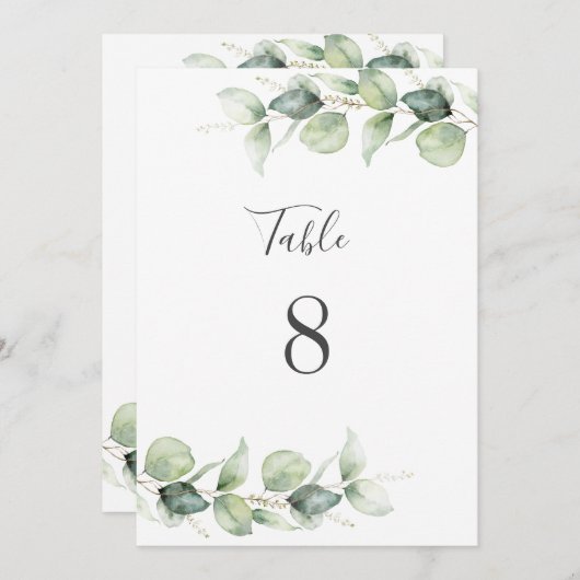 Eucalyptus Weduwschap Afwerptabel Nummer (Voorkant / Achterkant)