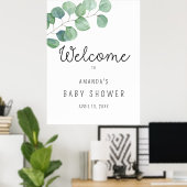 Eucalyptus - Welkom bij Baby shower Poster (Thuiskantoor)
