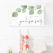 Eucalyptus Welkom bij Naam Graduation Party Banner (Insitu)