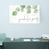 Eucalyptus Welkom bij Naam Graduation Party Banner (Beurs)