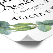 Eucalyptus welkomstteken poster (Hoek)