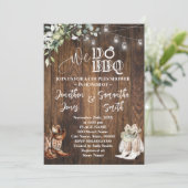 Eucalyptus Western Wij doen BBQ Landelijk Paar Dou Kaart (Staand voorkant)