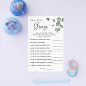 Eucalyptus What groom say Vrijgezellenfeest game c Flyer (Enkel)