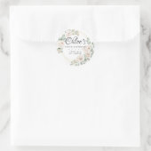 Eucalyptus White Floral 100th Birthday Hartelijk d Ronde Sticker (Tas)
