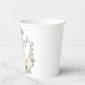 Eucalyptus White Floral Quinceanera Hartelijk dank Papieren Bekers (Links)