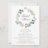 Eucalyptus White Floral Wreated Vrijgezellenfeest Kaart (Voorkant)