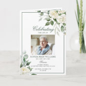 Eucalyptus White Foto's Begrafenisprogramma's Kaart (Voorkant)